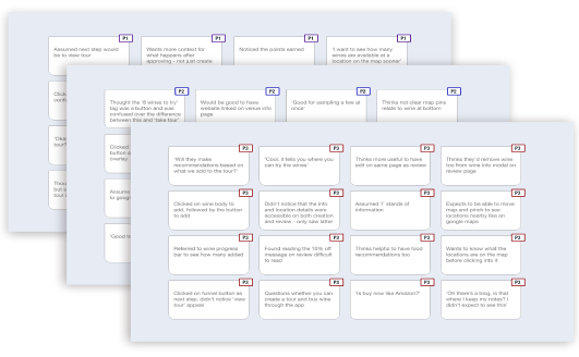 Notes from processing testing data